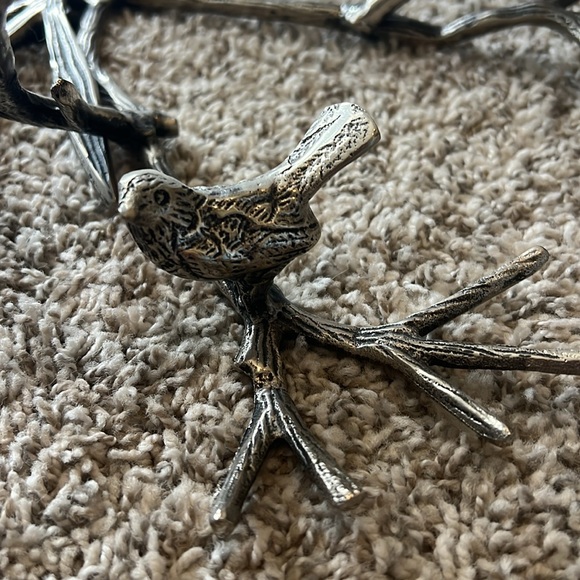 RARE COMPLETE SET! Star Home Birds & Branches Bowl Nickel-Plated Cast Aluminum - Picture 9 of 11